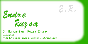 endre ruzsa business card